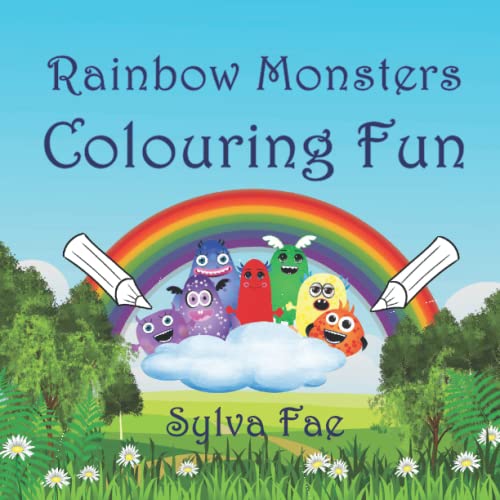 Rainbow Monsters colouring book by Sylva Fae
